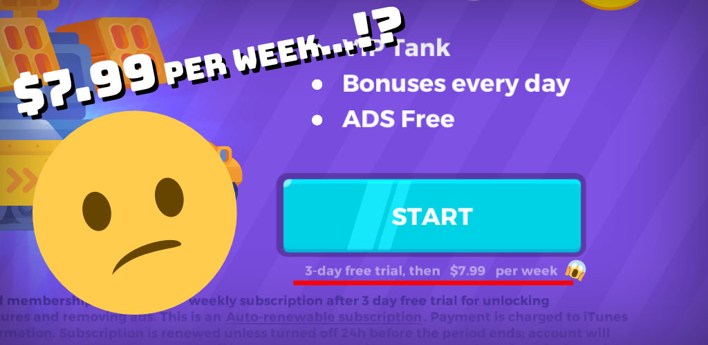 In Game (App) Weekly Subscriptions